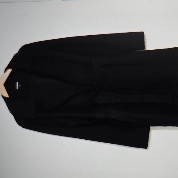 NWT Steve Madden Ottoman Knit Tie Waist Trench Coat Black XL - Picture 5 of 16